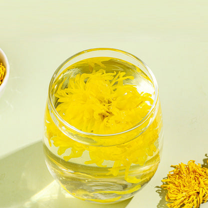 Royal Golden Chrysanthemum - a cup of freshly brewed tea for daily conditioning and radiance