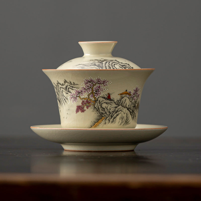 Ru Kiln Kung Fu Tea Set – Porcelain Gift Set for 6